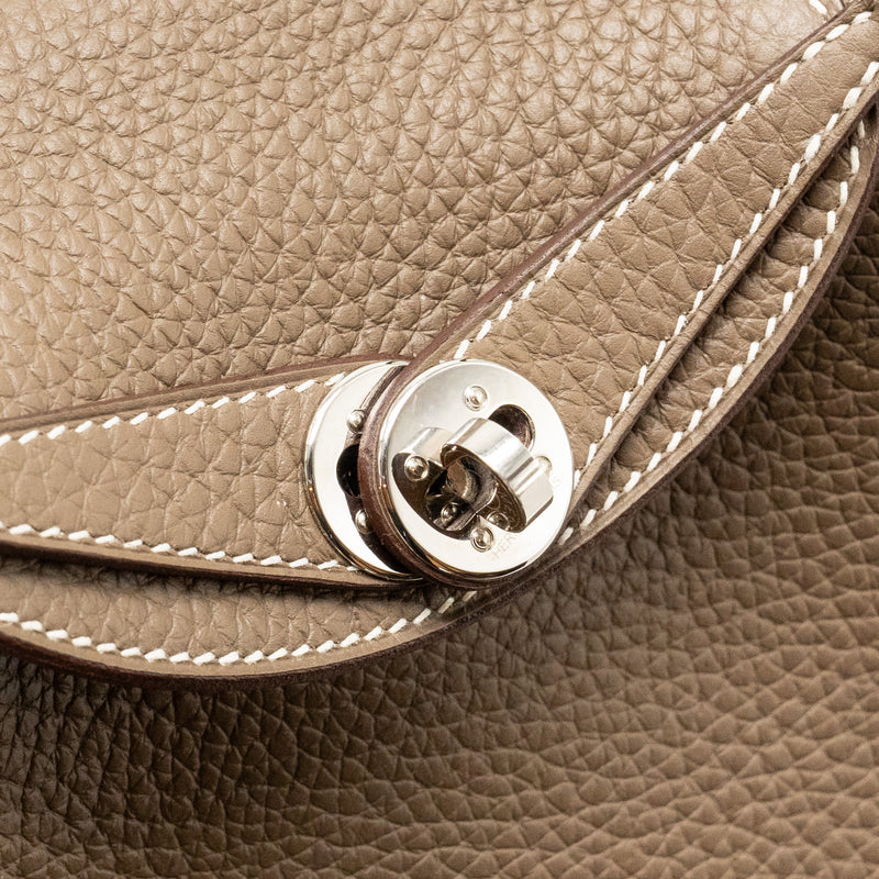 Hermes Mini Lindy Clemence Etoupe SHW STAMP B
