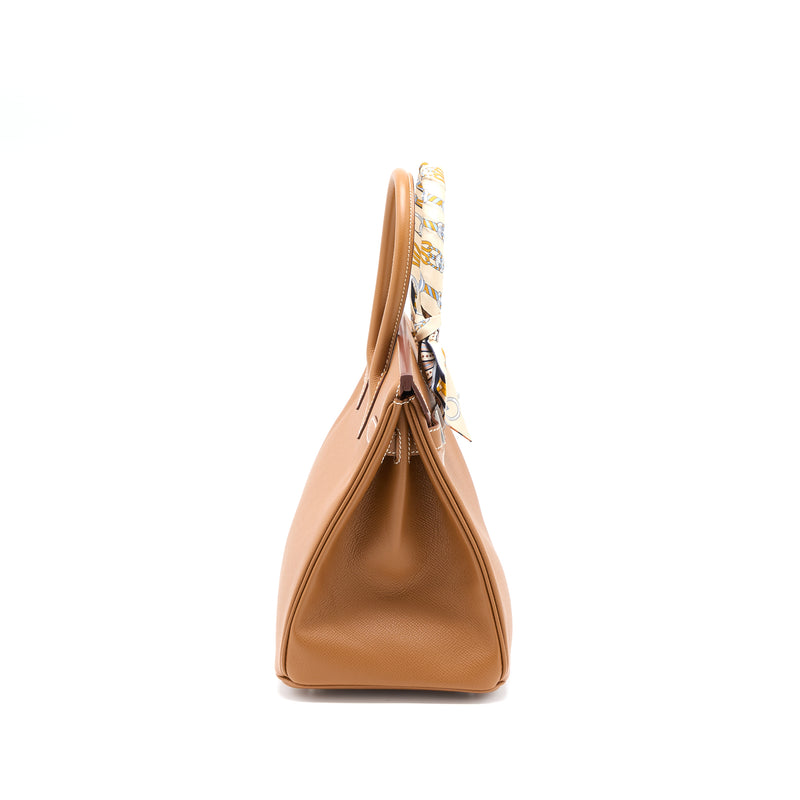 Hermes Birkin 30 Epsom Gold SHW Stamp Z