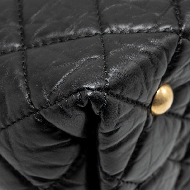 Chanel 2.55 Reissue Tote Bag Quilted Aged Calfskin Black GHW