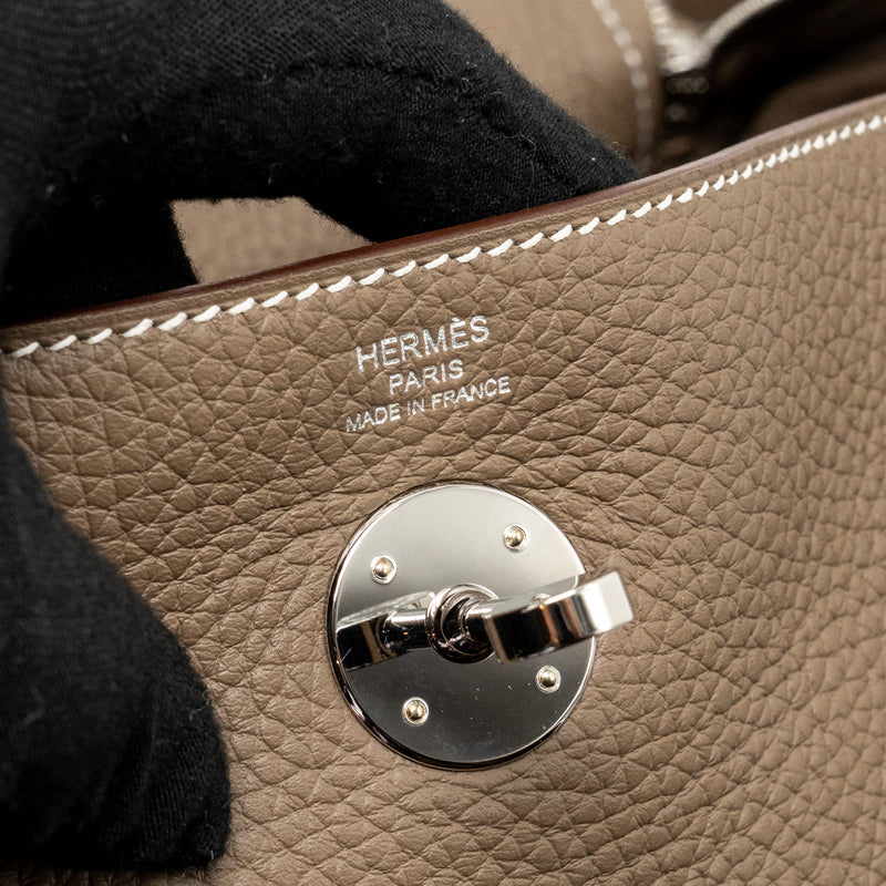 HERMES Lindy 26 Clemence Etoupe SHW Stamp U