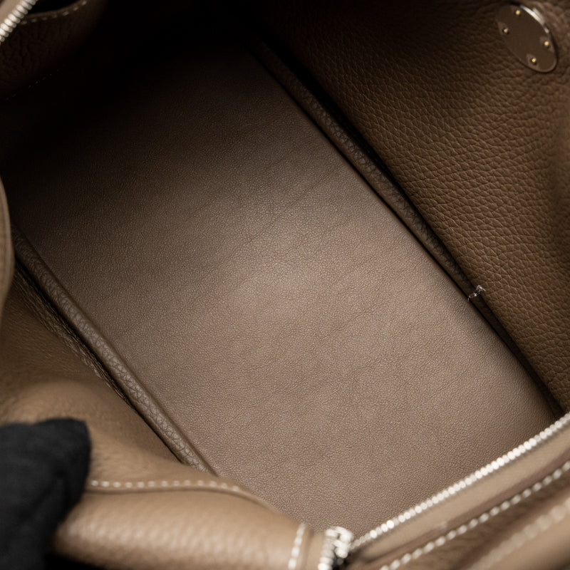 HERMES Lindy 26 Clemence Etoupe SHW Stamp U