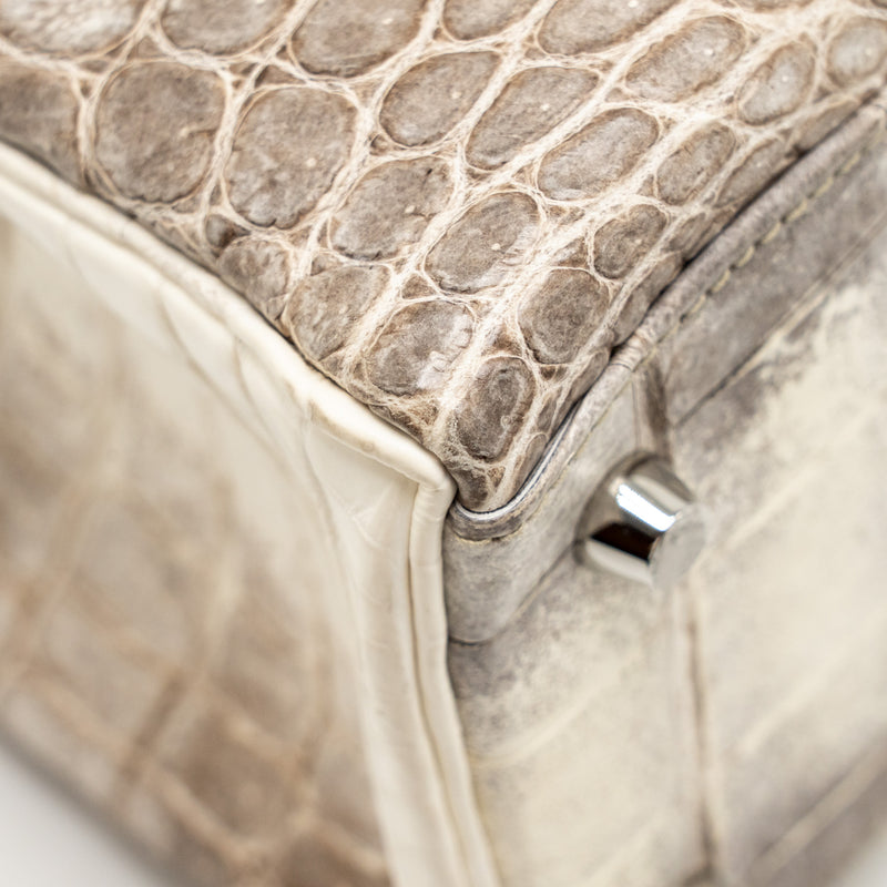 Hermes kelly 32 crocodile niloticus Himalaya blanc SHW stamp Y