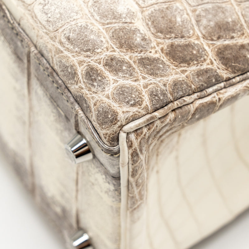 Hermes kelly 32 crocodile niloticus Himalaya blanc SHW stamp Y