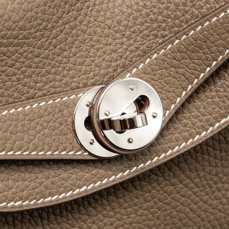 HERMES Lindy 26 Clemence Etoupe SHW Stamp U