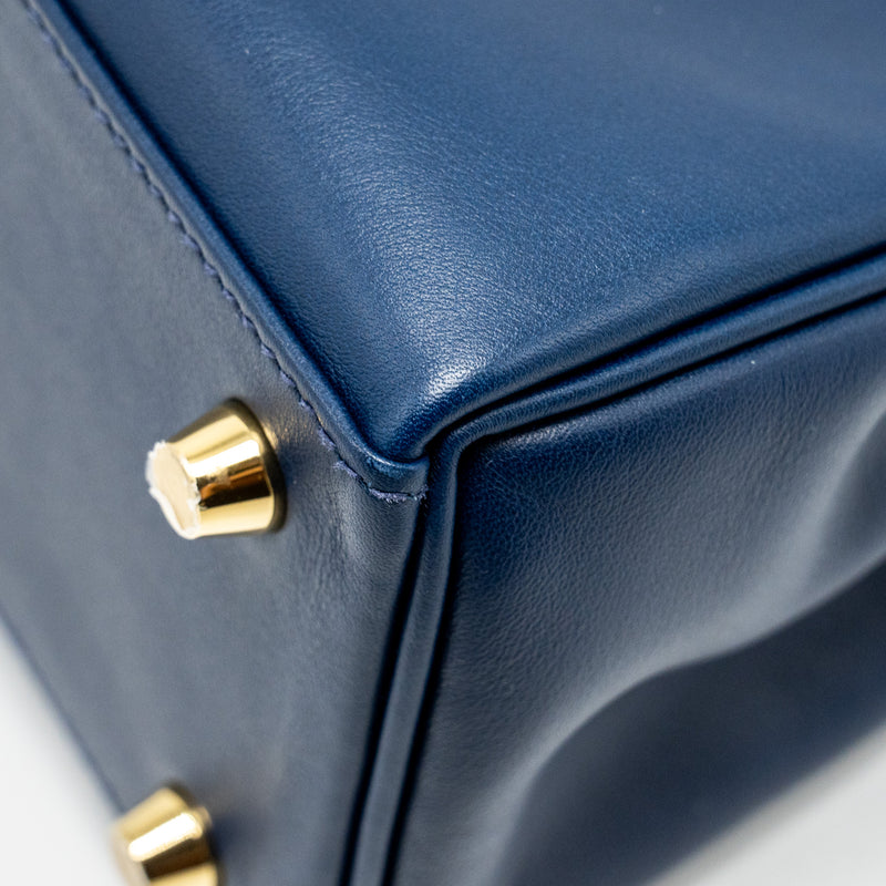 Hermes Kelly 25 Swift Bleu Navy GHW Stamp Y