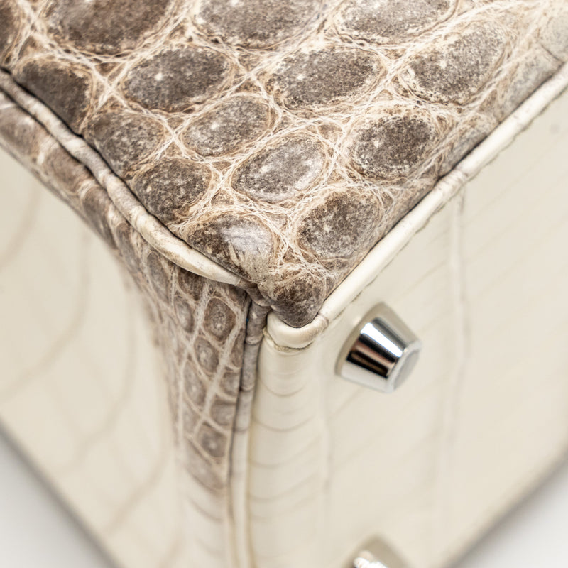 Hermes kelly 32 crocodile niloticus Himalaya blanc SHW stamp Y