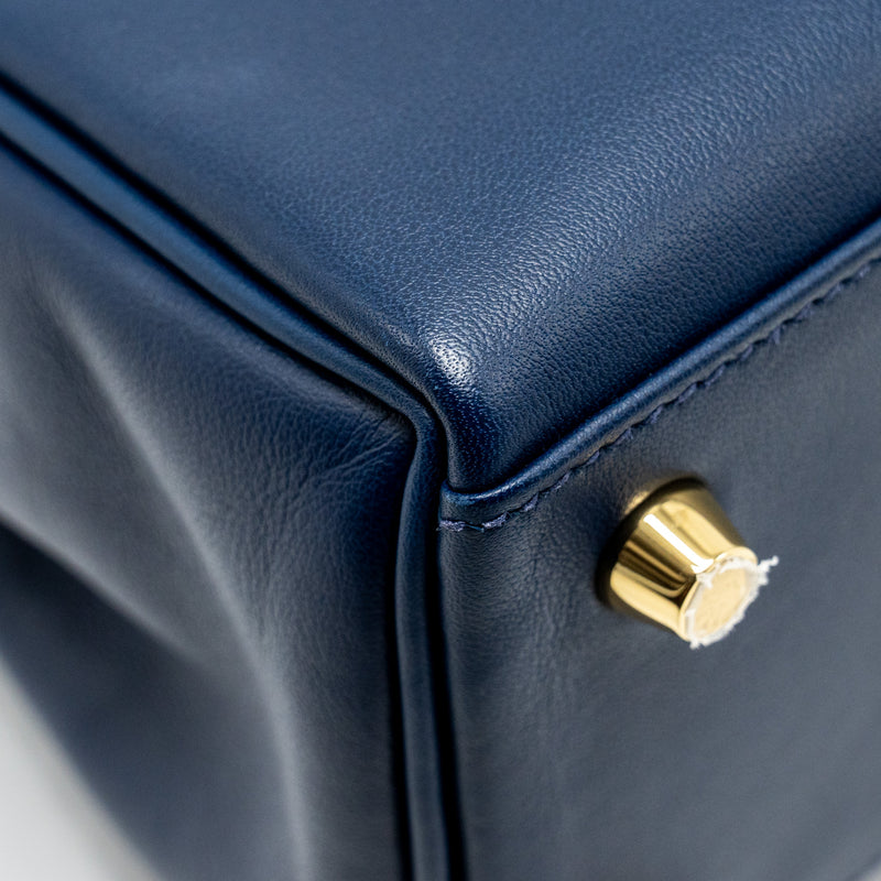 Hermes Kelly 25 Swift Bleu Navy GHW Stamp Y