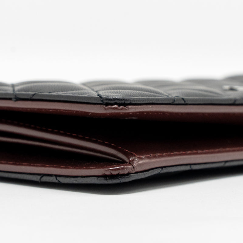 Chanel Quilted CC Long Wallet Leather Black SHW