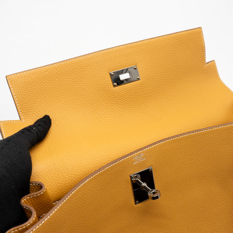 Hermes kelly messenger GM togo naturel sable SHW stamp B