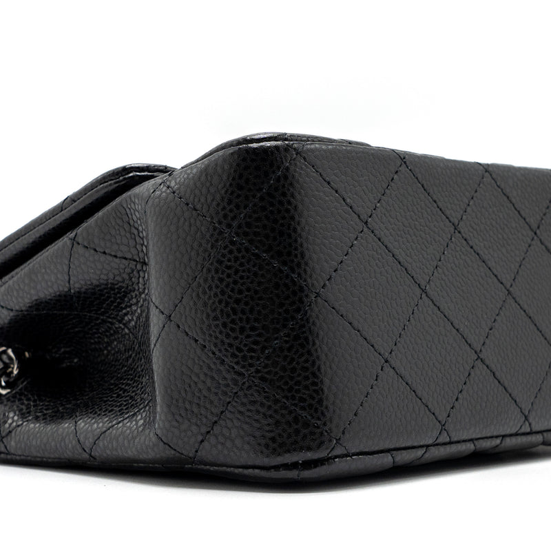 Chanel Classic Mini Square Flap Bag Caviar Black SHW
