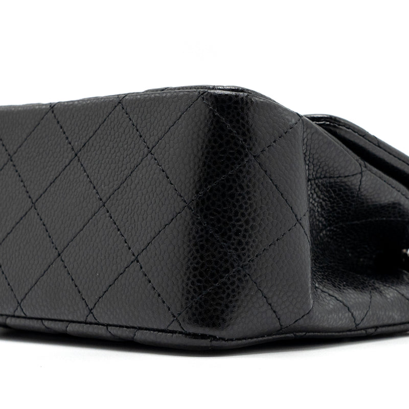 Chanel Classic Mini Square Flap Bag Caviar Black SHW