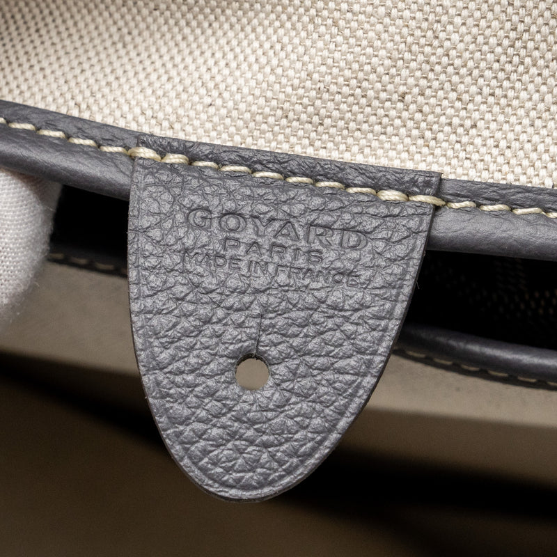Goyard Artois Tote Bag Goyardline Canvas/Calfskin Grey SHW