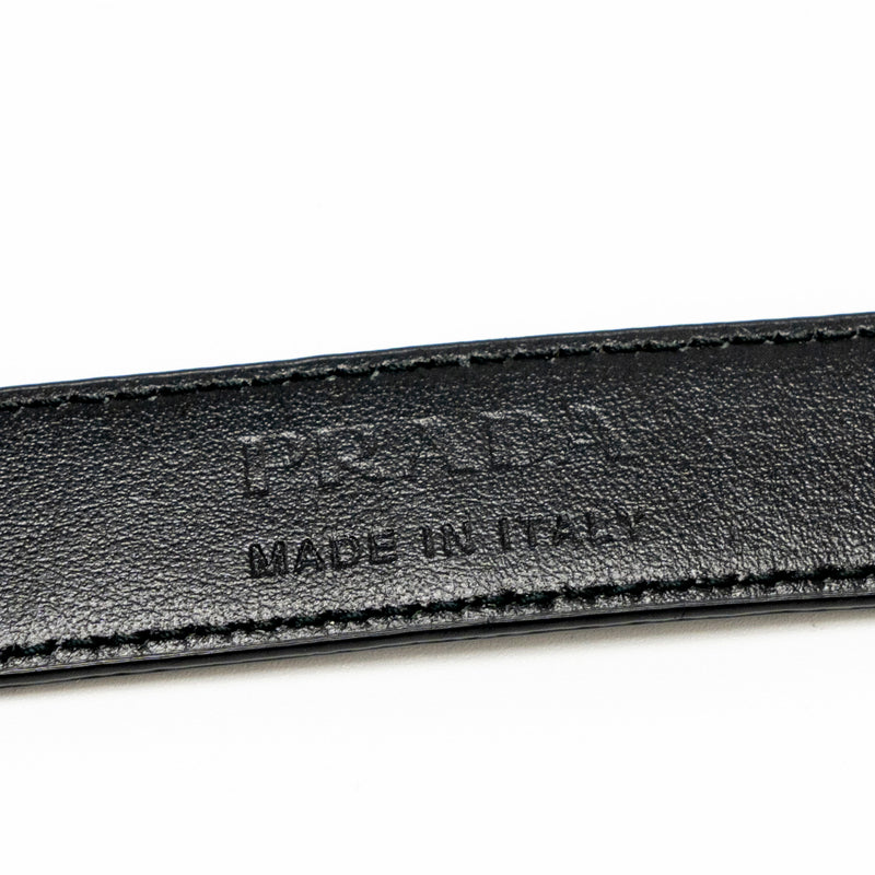 Prada Size 80 Belt Saffiano Calfskin Black GHW