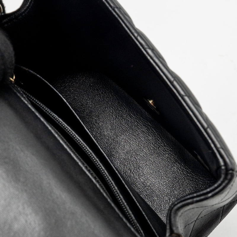 Chanel Mini Square Flap Bag Lambskin Black GHW