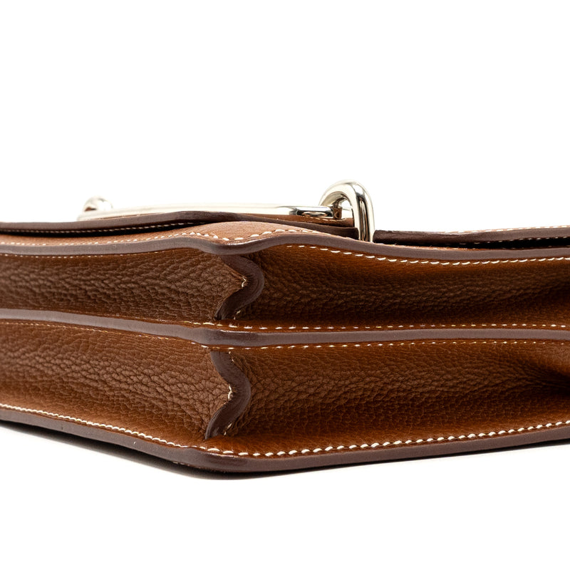 Hermes Mini Roulis Barenia Faubourg Fauve SHW Stamp D