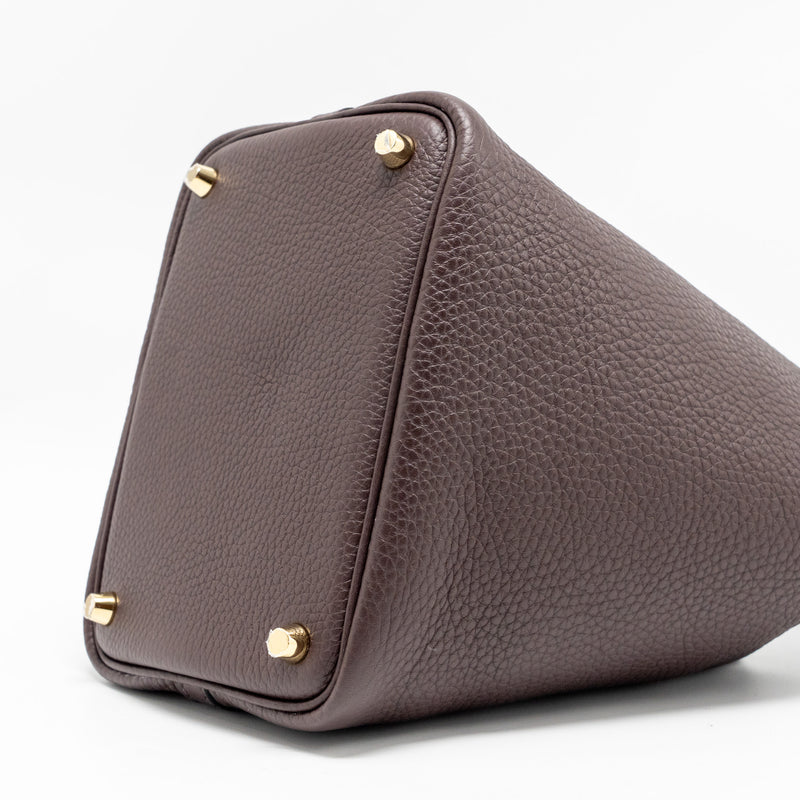 Hermes Picotin 18 Lock Bag Clemence/Swift Rouge Sellier/Caban GHW Stamp U