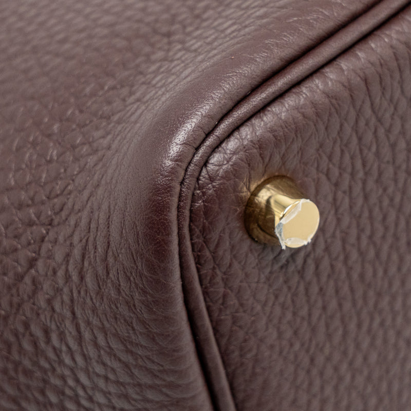 Hermes Picotin 18 Lock Bag Clemence/Swift Rouge Sellier/Caban GHW Stamp U