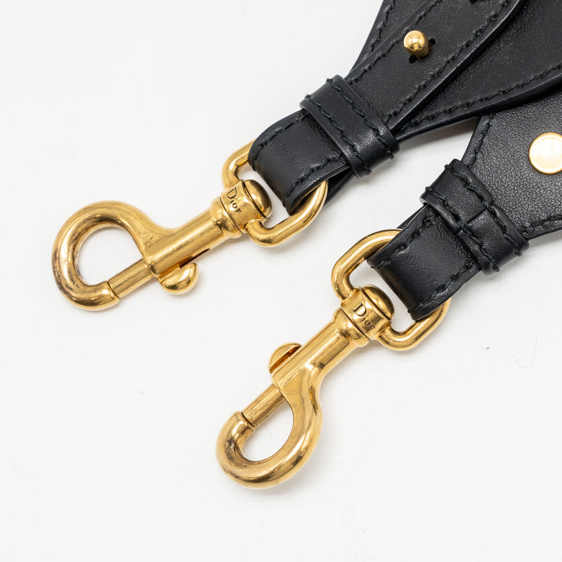 Dior Shoulder Strap Oblique Canvas/Leather Blue/Black GHW