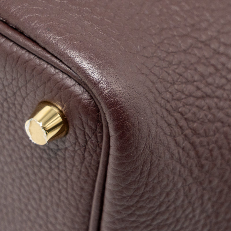 Hermes Picotin 18 Lock Bag Clemence/Swift Rouge Sellier/Caban GHW Stamp U