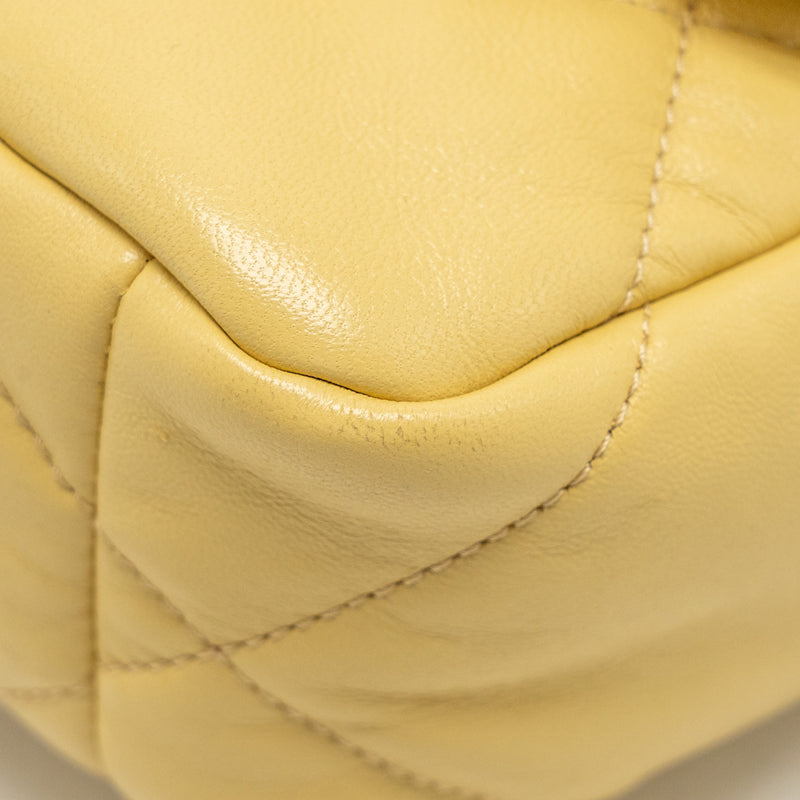 Chanel Small 19 Bag Lambskin Yellow Multicolour Hardware (Microchip)