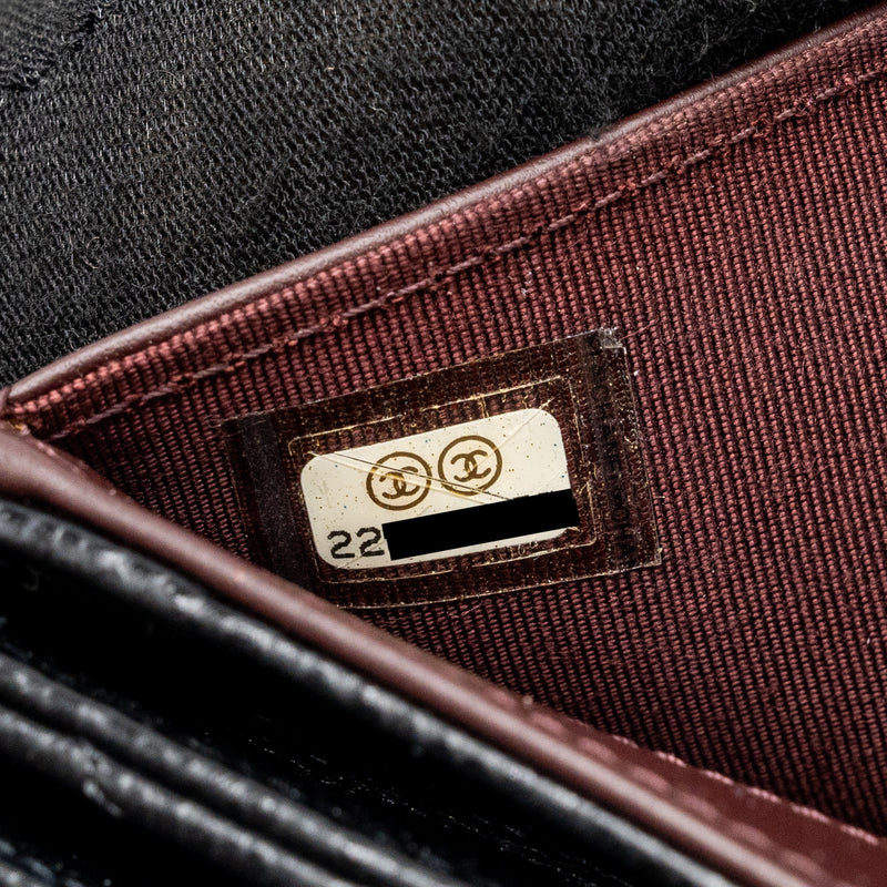 Chanel Compact Wallet Caviar Black SHW