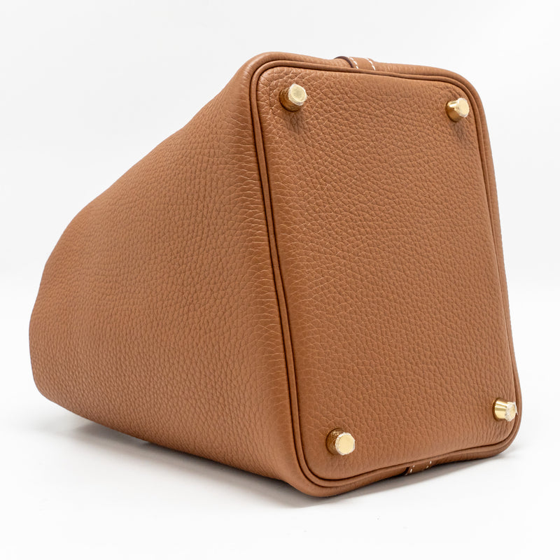 Hermes Picotin 18 Lock bag clemence gold GHW stamp U