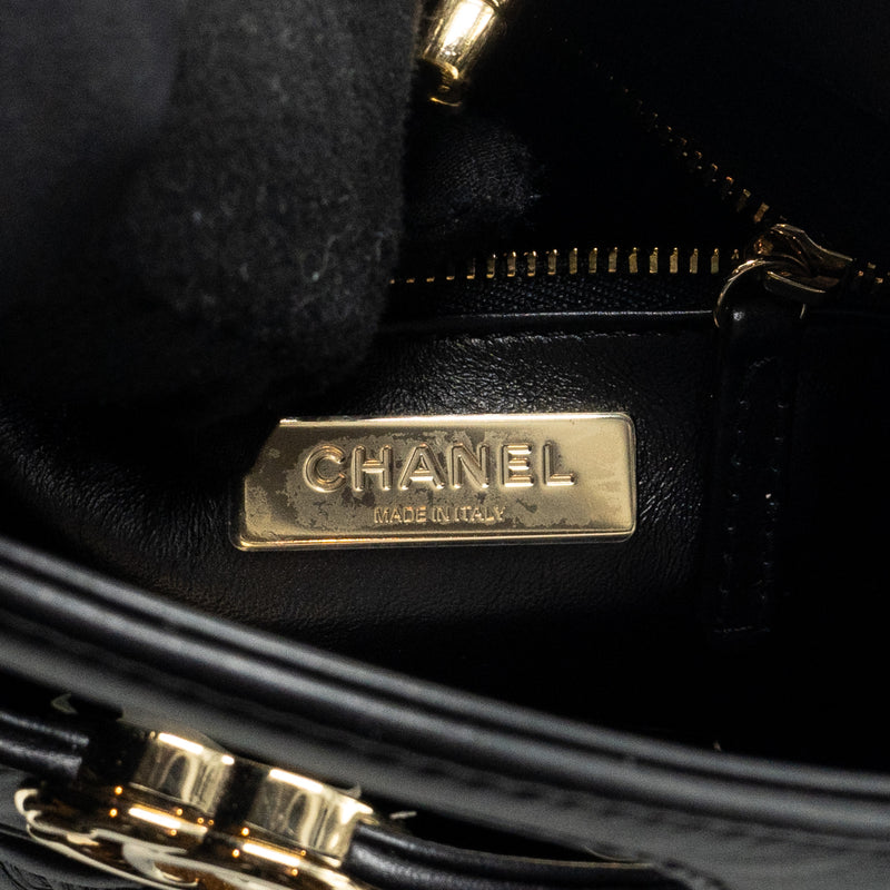 Chanel 23A mini 31 bag calfskin black LGHW (microchip)