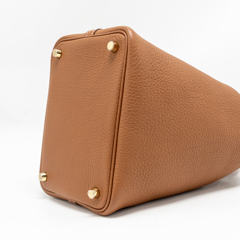 Hermes Picotin 18 Lock bag clemence gold GHW stamp U