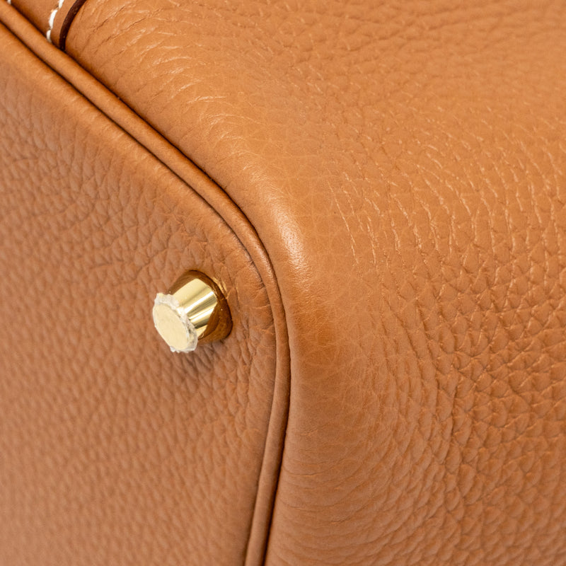 Hermes Picotin 18 Lock bag clemence gold GHW stamp U