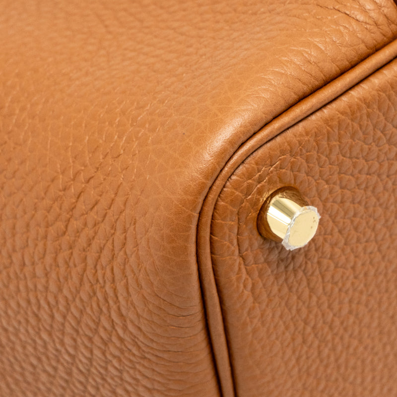 Hermes Picotin 18 Lock bag clemence gold GHW stamp U