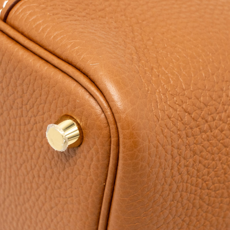 Hermes Picotin 18 Lock bag clemence gold GHW stamp U