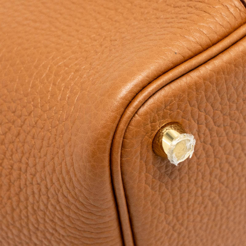 Hermes Picotin 18 Lock bag clemence gold GHW stamp U