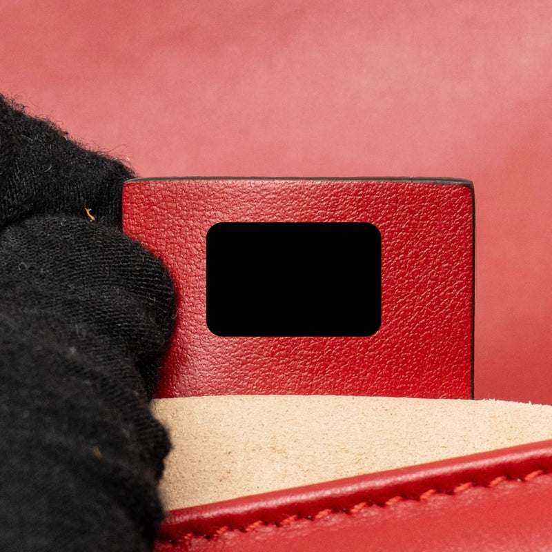 Gucci Small GG Marmont Shoulder Bag Calfskin Red Brushed GHW