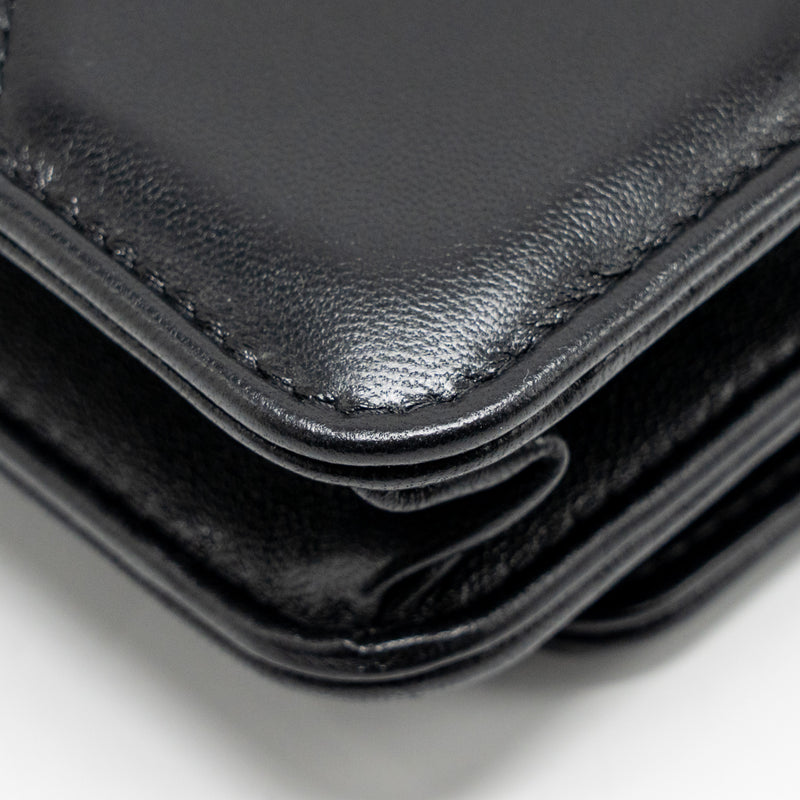 CHANEL 19 Wallet On Chain Lambskin Black Multicolour Hardware