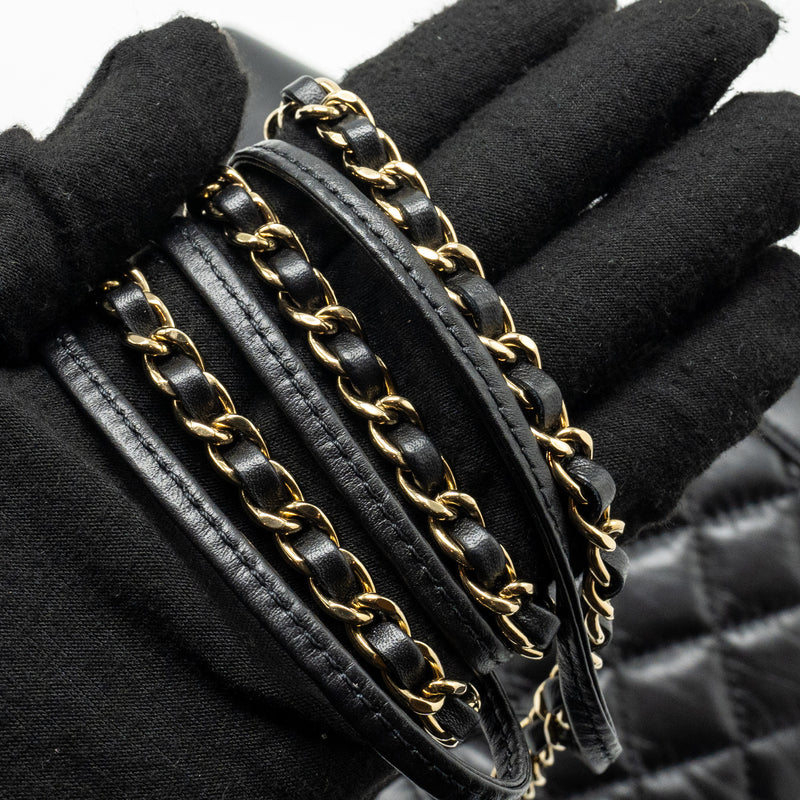 Chanel 23A mini 31 bag calfskin black LGHW (microchip)