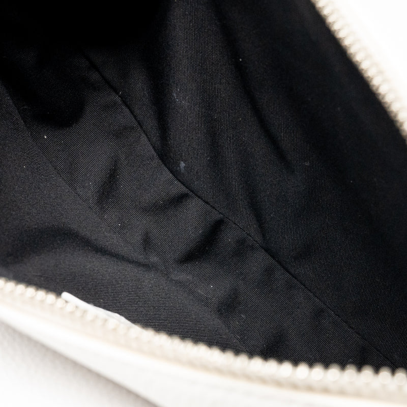 Dior Homme Saddle Belt Bag Calfskin White SHW