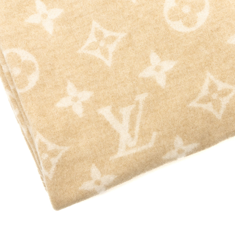 Louis Vuitton Giant Monogram Blanket Wool/Cashmere Beige