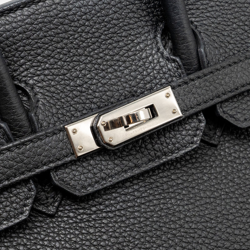 Hermes birkin 25 Togo black SHW stamp C