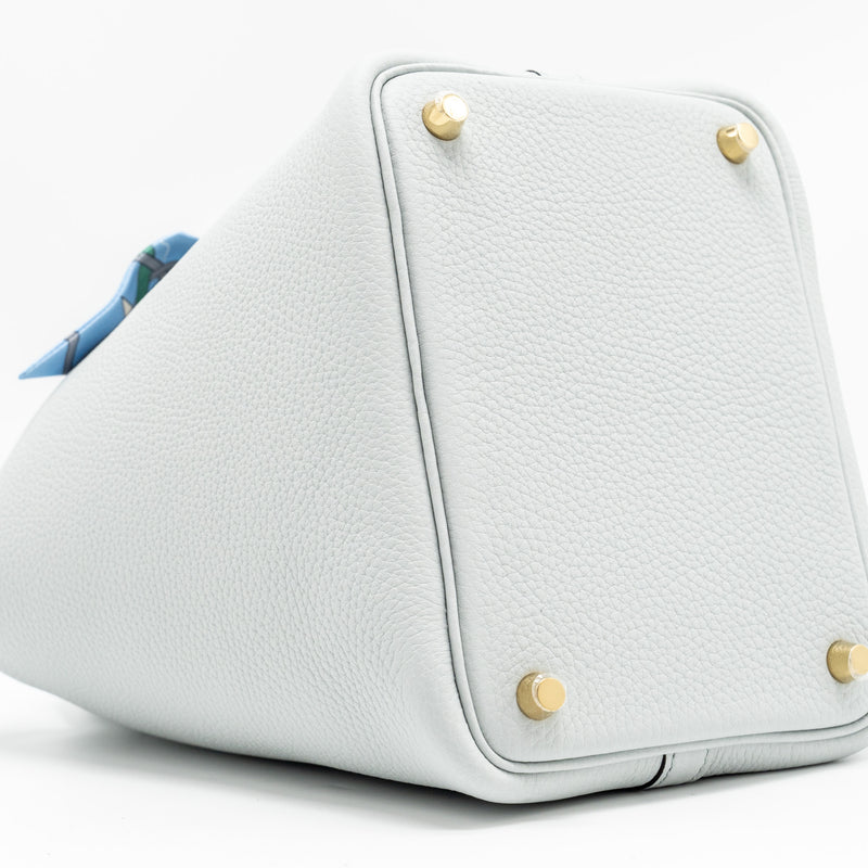 HERMES Picotin 18 Clemence Blue Pale GHW Stamp B