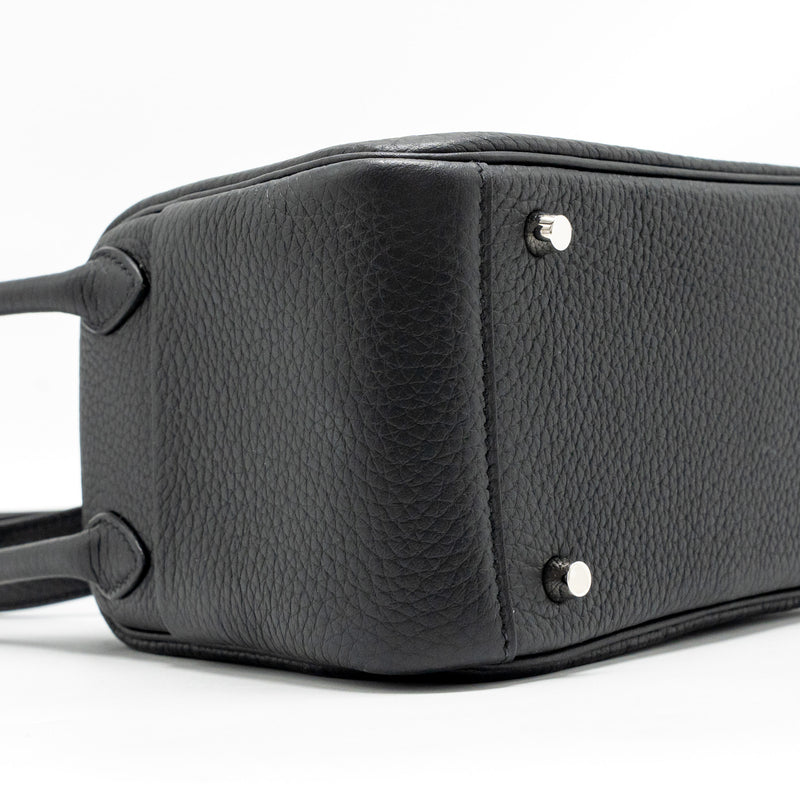 Hermes Mini Lindy II Clemence Black SHW Stamp K
