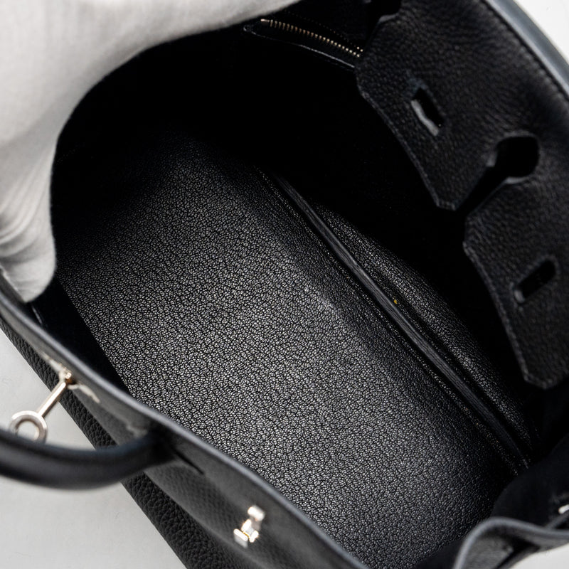 Hermes birkin 25 Togo black SHW stamp C