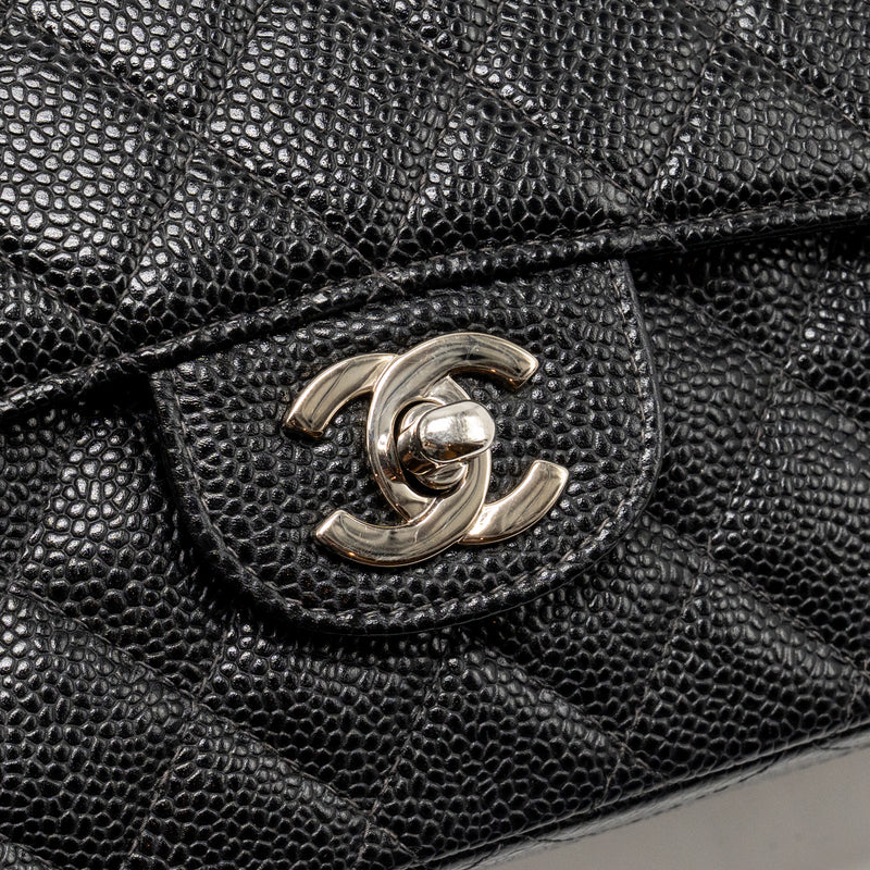 Chanel Medium Classic Double Flap Bag Caviar Black SHW