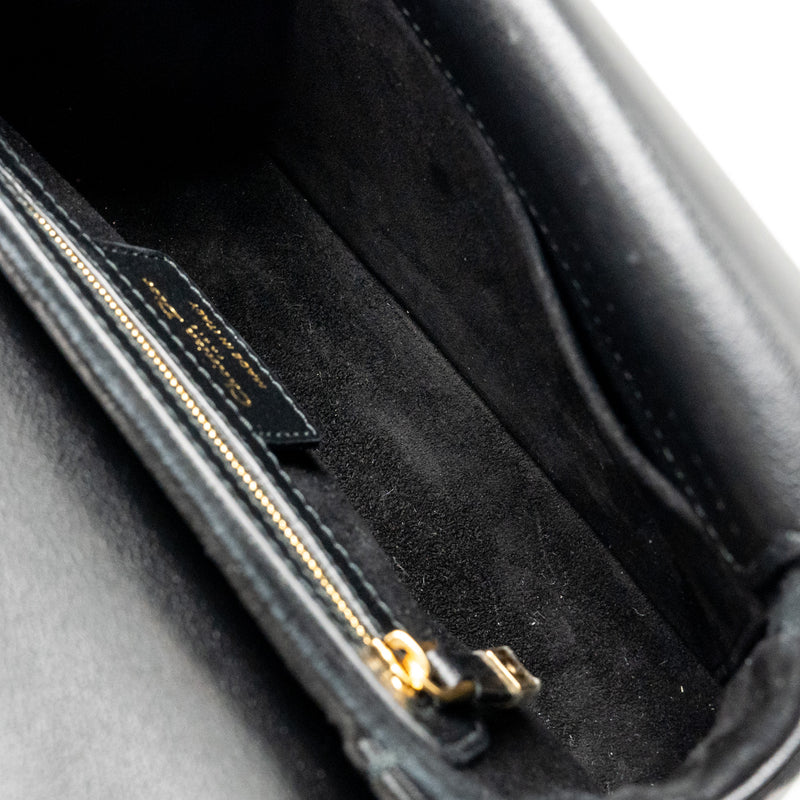 DIOR Small Dior Jolie Top Handle Bag Cannage Calfskin Black GHW