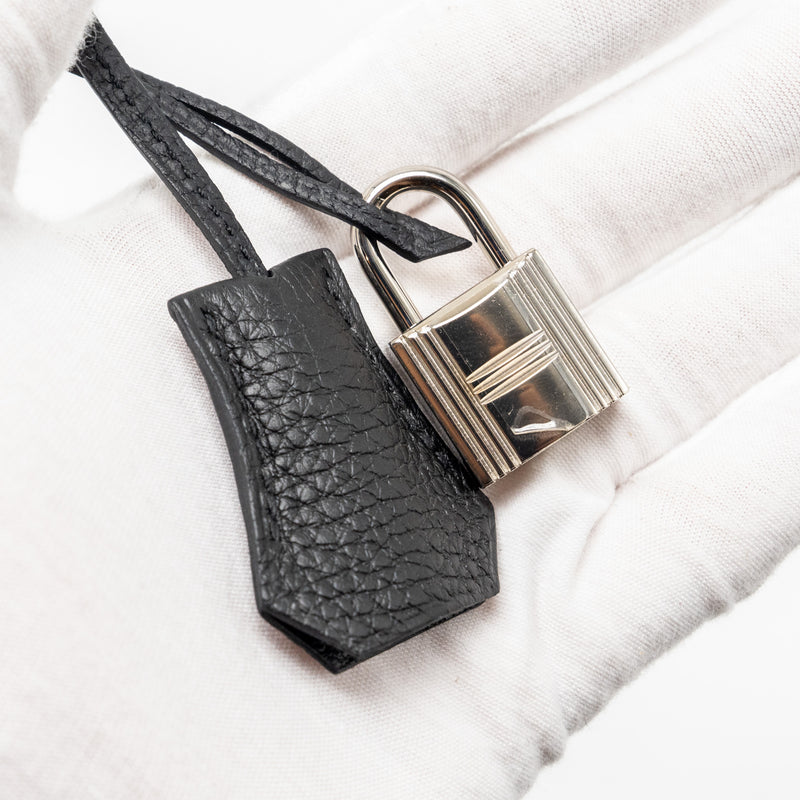 Hermes birkin 25 Togo black SHW stamp C