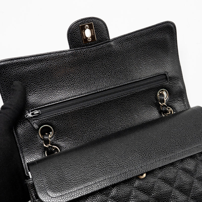 Chanel Medium Classic Double Flap Bag Caviar Black SHW