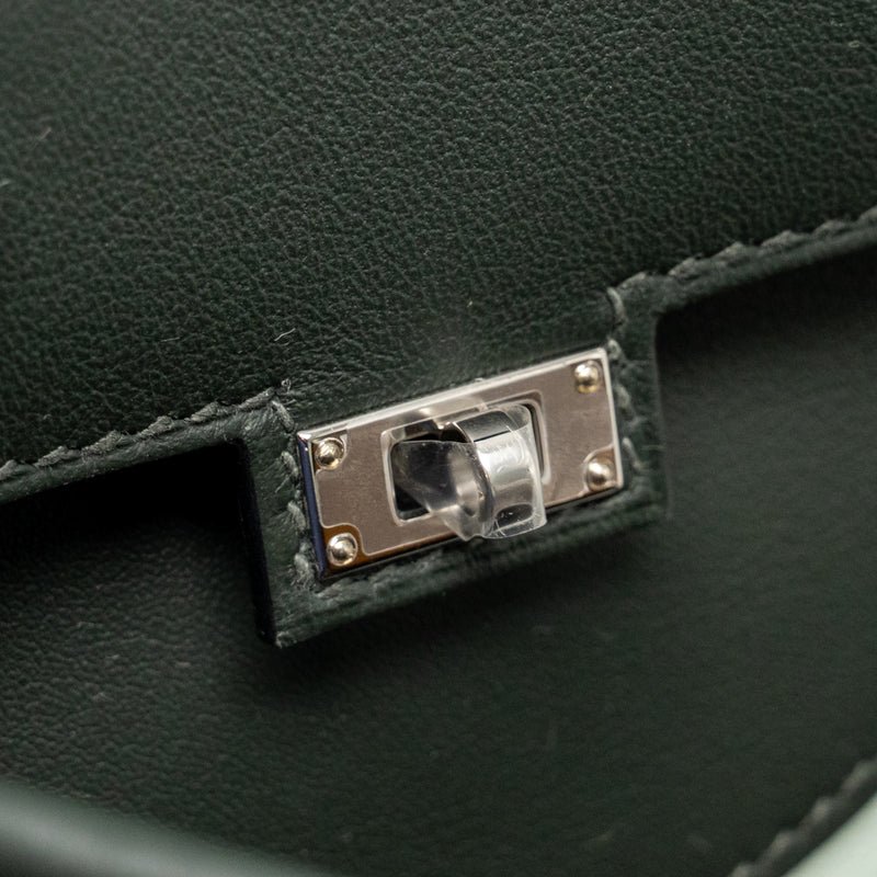 Hermes Kelly Dole Swift Vert Fonce/Vert Peppermint SHW Stamp K