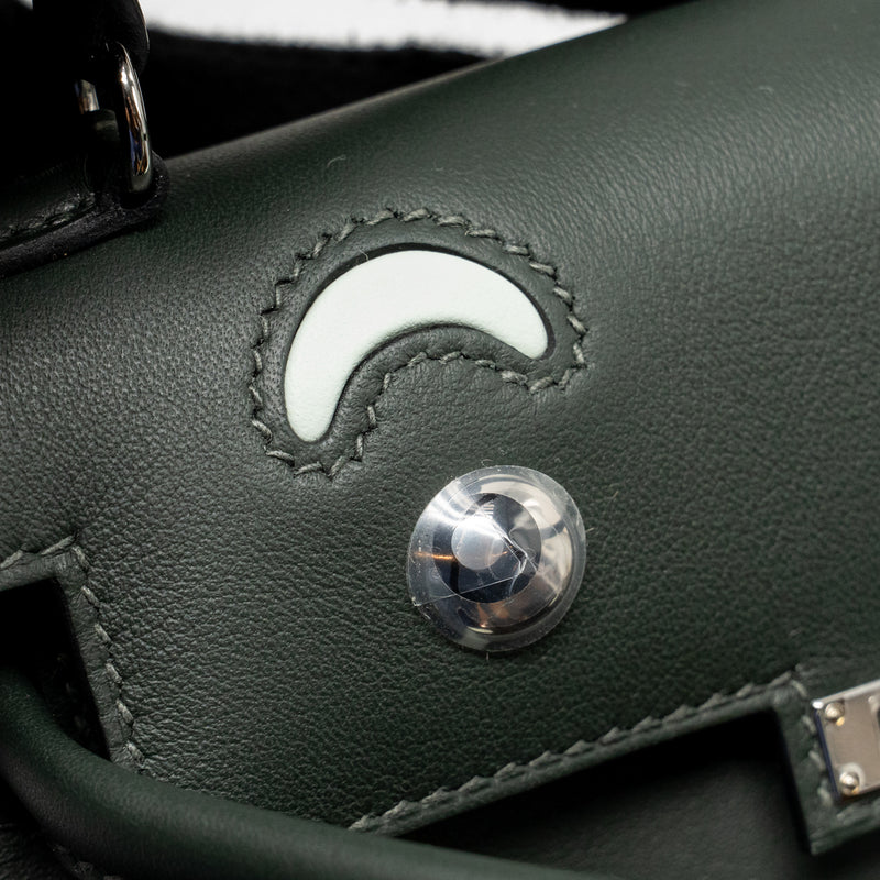 Hermes Kelly Dole Swift Vert Fonce/Vert Peppermint SHW Stamp K