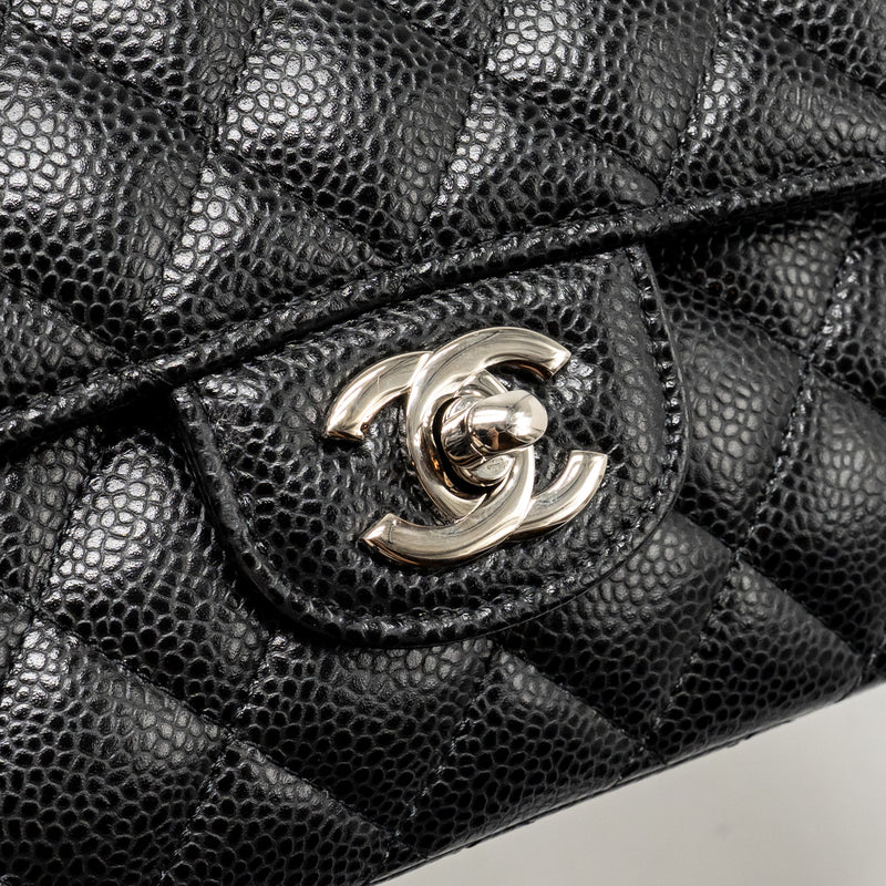 Chanel Medium Classic Double Flap Bag Caviar Black SHW