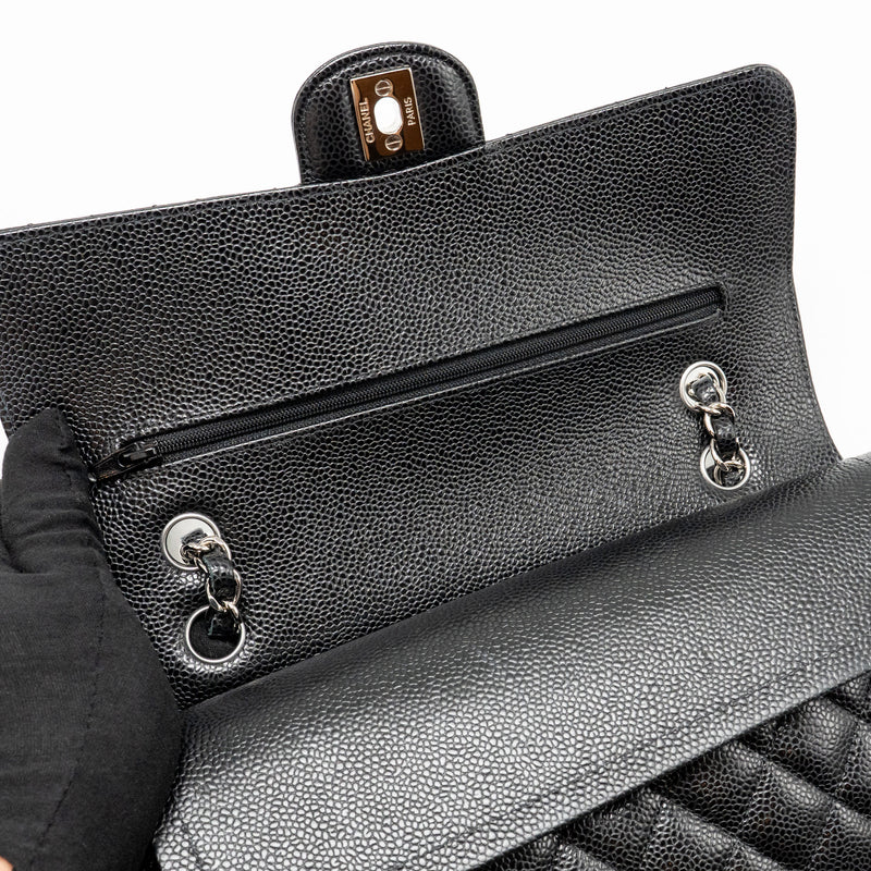 Chanel Medium Classic Double Flap Bag Caviar Black SHW