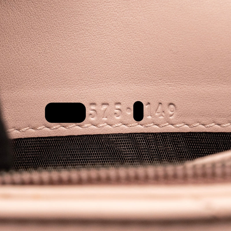 Gucci GG Marmont Wallet On Chain Calfskin Pink GHW